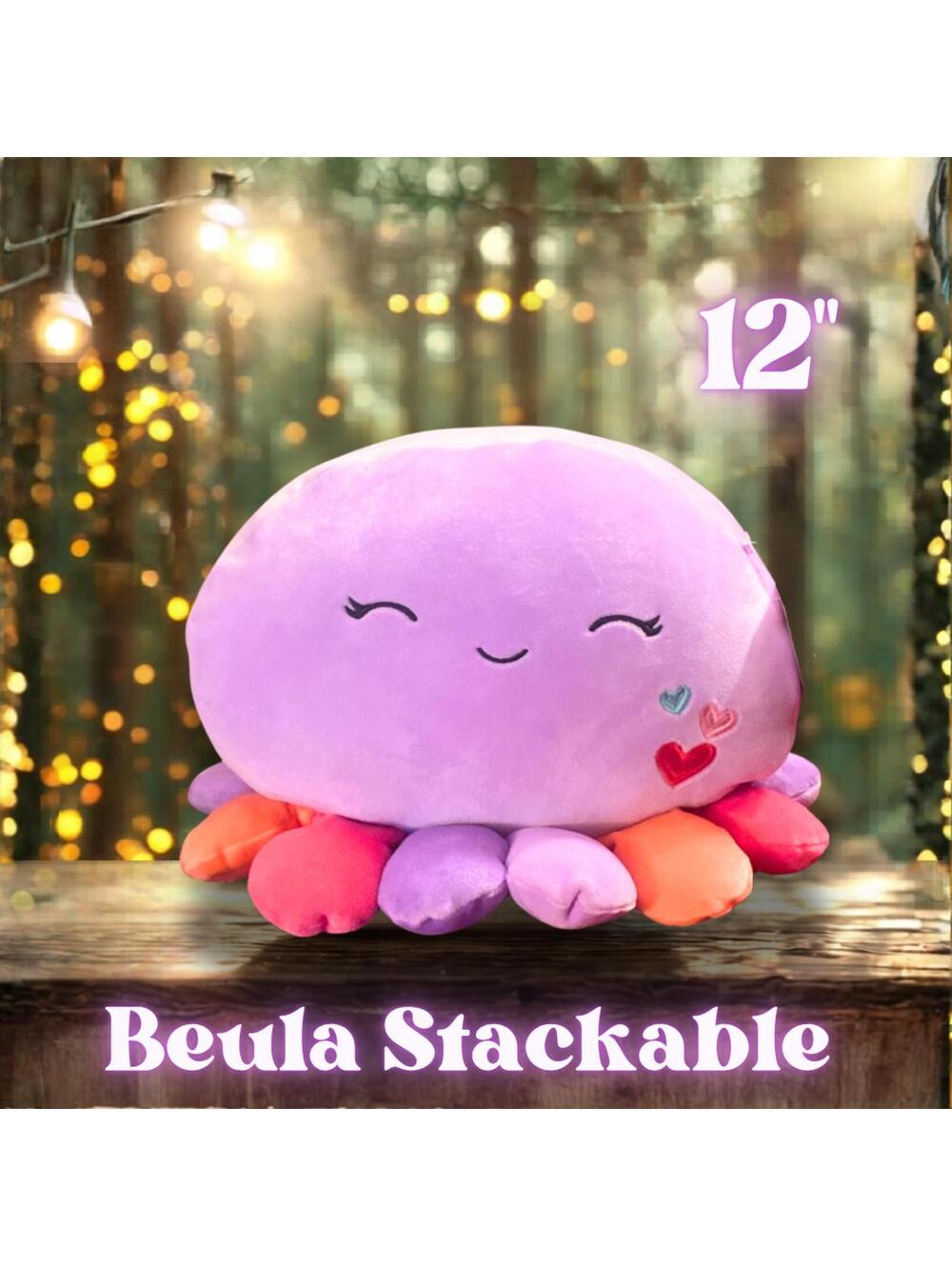 NWOT Squishmallows Beula the Octopus Valentine Stackables 12"